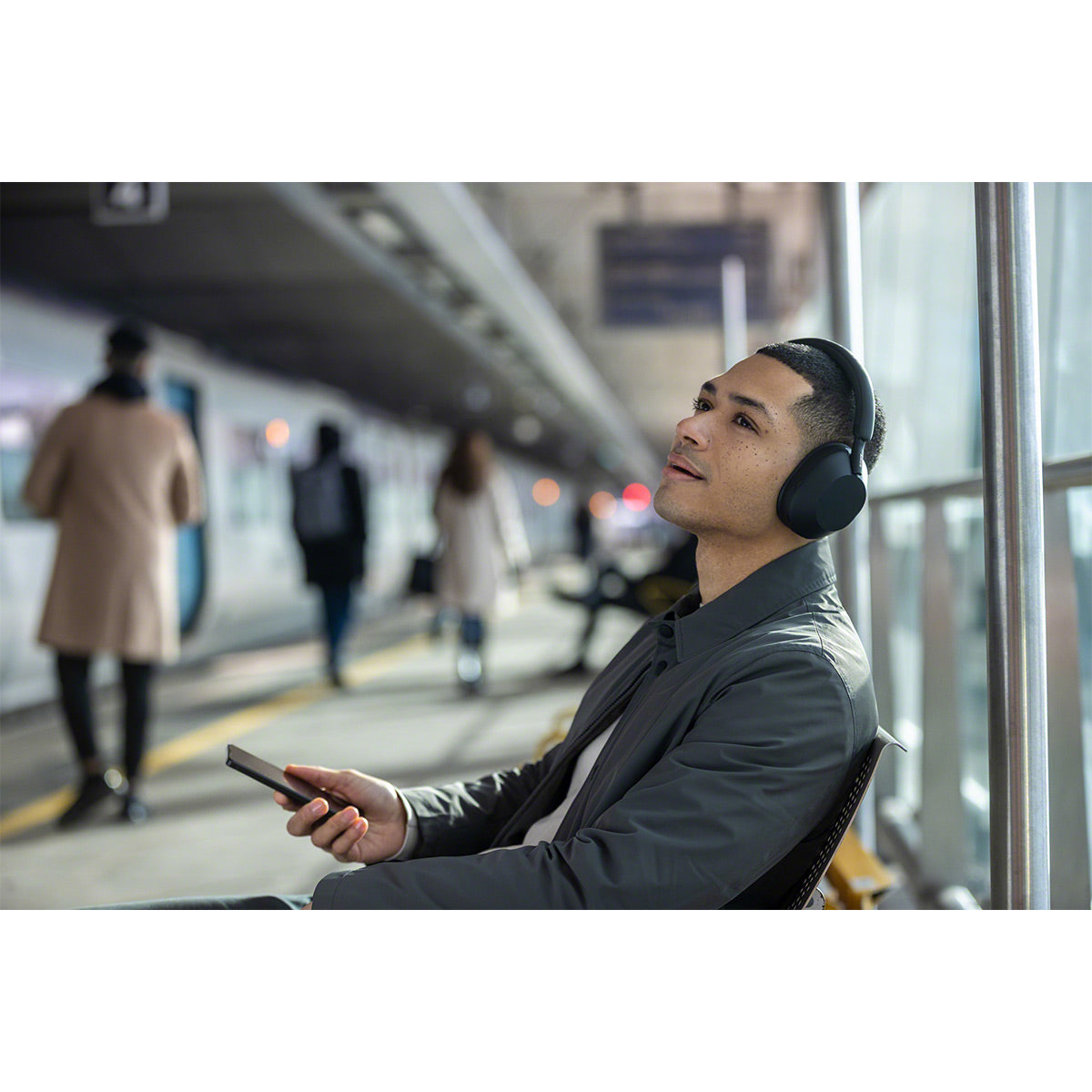 Sony WH-1000XM5 Wireless Over-Ear Noise Canceling Headphones with Sennheiser BT T100 Bluetooth Audio Transmitter