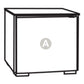 Salamander Chameleon Collection Milan 217 AV Cabinet (Geometric White with Black Glass Top)