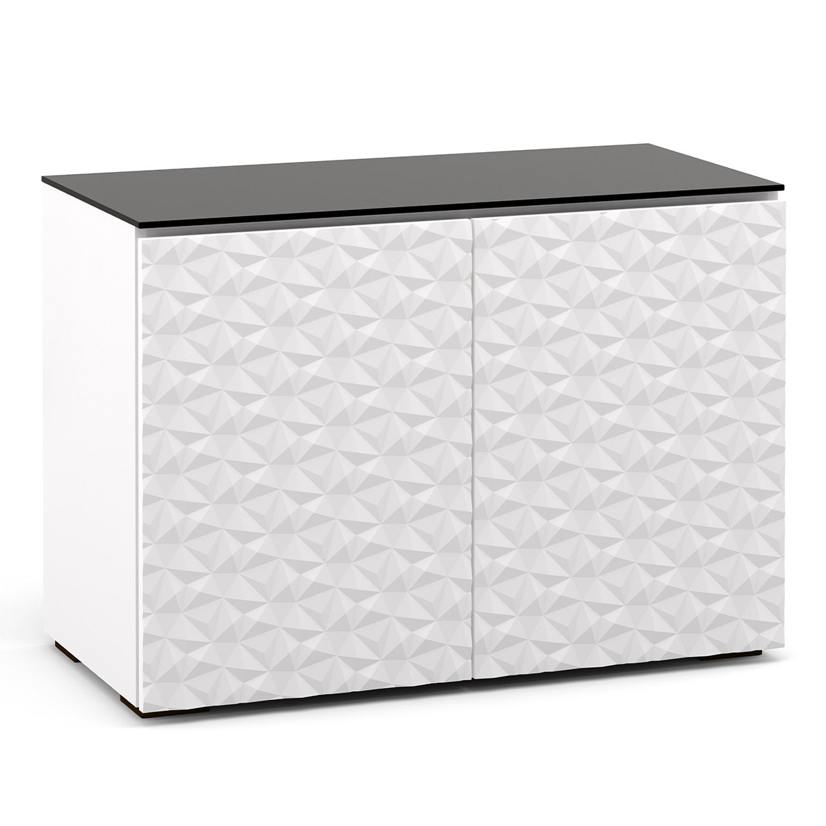 Salamander Chameleon Collection Milan 323 RM Twin Pro Audio Rack (Geometric White with Black Glass Top)