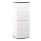 Salamander Chameleon Collection Milan 617 Single AV Cabinet (Geometric White with Black Glass Top)