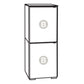 Salamander Chameleon Collection Milan 617 Single AV Cabinet (Geometric White with Black Glass Top)