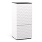 Salamander Chameleon Collection Milan 517 RM Single Pro Audio Rack (Geometric White with Black Glass Top)