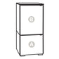 Salamander Chameleon Collection Milan 517 RM Single Pro Audio Rack (Geometric White with Black Glass Top)