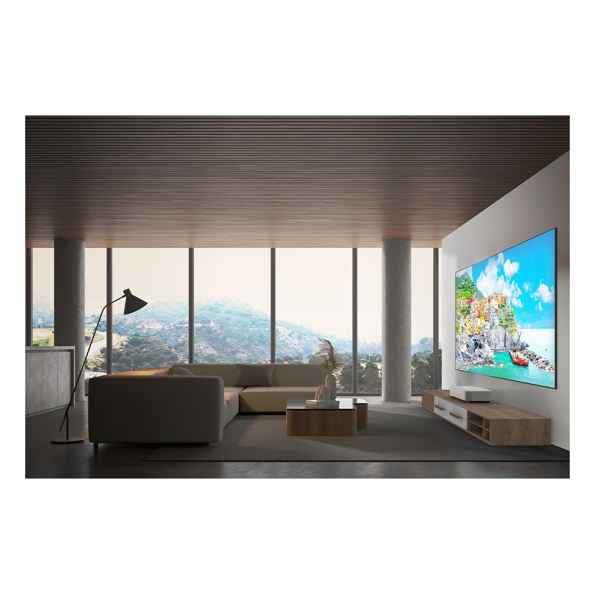 Epson EpiqVision LS800 Ultra Short-Throw 4K PRO-UHD 3-Chip Laser Projector with Smart Streaming (White)