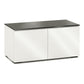 Salamander Chameleon Collection Miami 221 Twin AV Cabinet (High Gloss White with Black Glass Top)