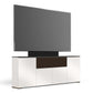 Salamander Chameleon Collection Miami 345 Quad Speaker Integrated Cabinet (High Gloss White with Black Glass Top)