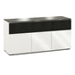 Salamander Chameleon Collection Miami 339 Speaker Integrated Cabinet (Gloss White with Black Glass Top)