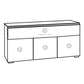 Salamander Chameleon Collection Miami 339 Speaker Integrated Cabinet (Gloss White with Black Glass Top)
