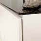 Salamander Chameleon Collection Miami 329 Twin Speaker Integrated Cabinet (High Gloss White with Black Glass Top)