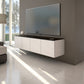 Salamander Chameleon Collection Miami 247 Quad AV Cabinet (High Gloss White with Black Glass Top)