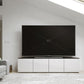 Salamander Chameleon Collection Miami 247 Quad AV Cabinet (High Gloss White with Black Glass Top)