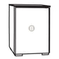 Salamander Chameleon Collection Miami 317 Single AV Cabinet (High Gloss White with Black Glass Top)