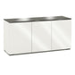 Salamander Chameleon Collection Miami 337 Triple AV Cabinet (High Gloss White with Black Glass Top)