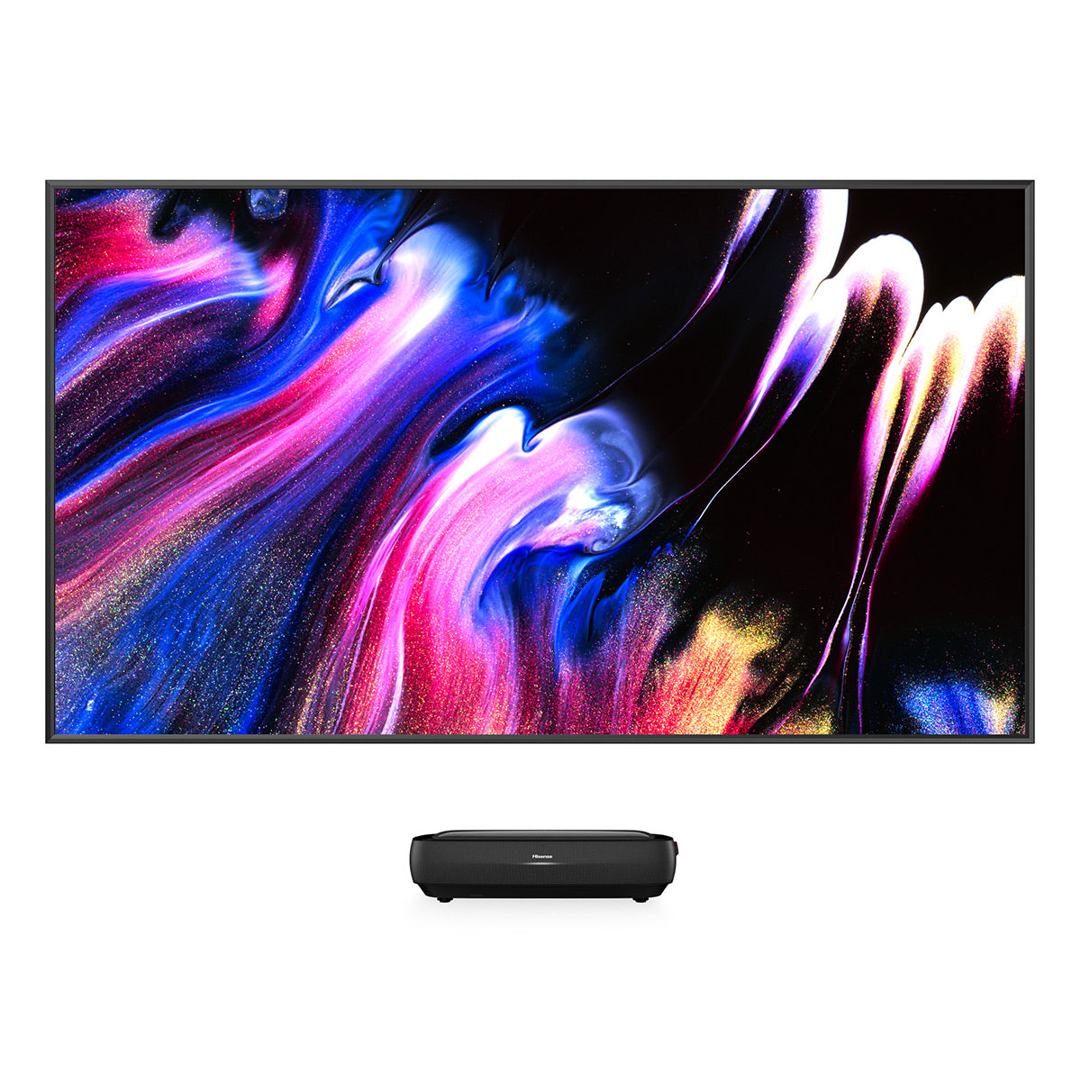 Hisense L9G Ultra Short Throw TriChroma Triple-Laser TV Projector and 100" Ambient Light Rejecting Screen