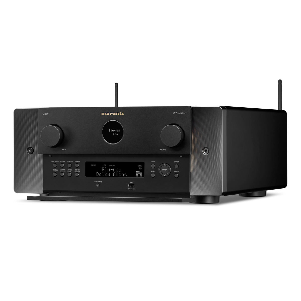 Marantz AV 10 Reference 15.4 Channel 8K Ultra HD Home Theater Pre-Amplifier/Processor with Dolby Atmos, DTS:X Pro, IMAX Enhanced and HEOS&reg; Built-in