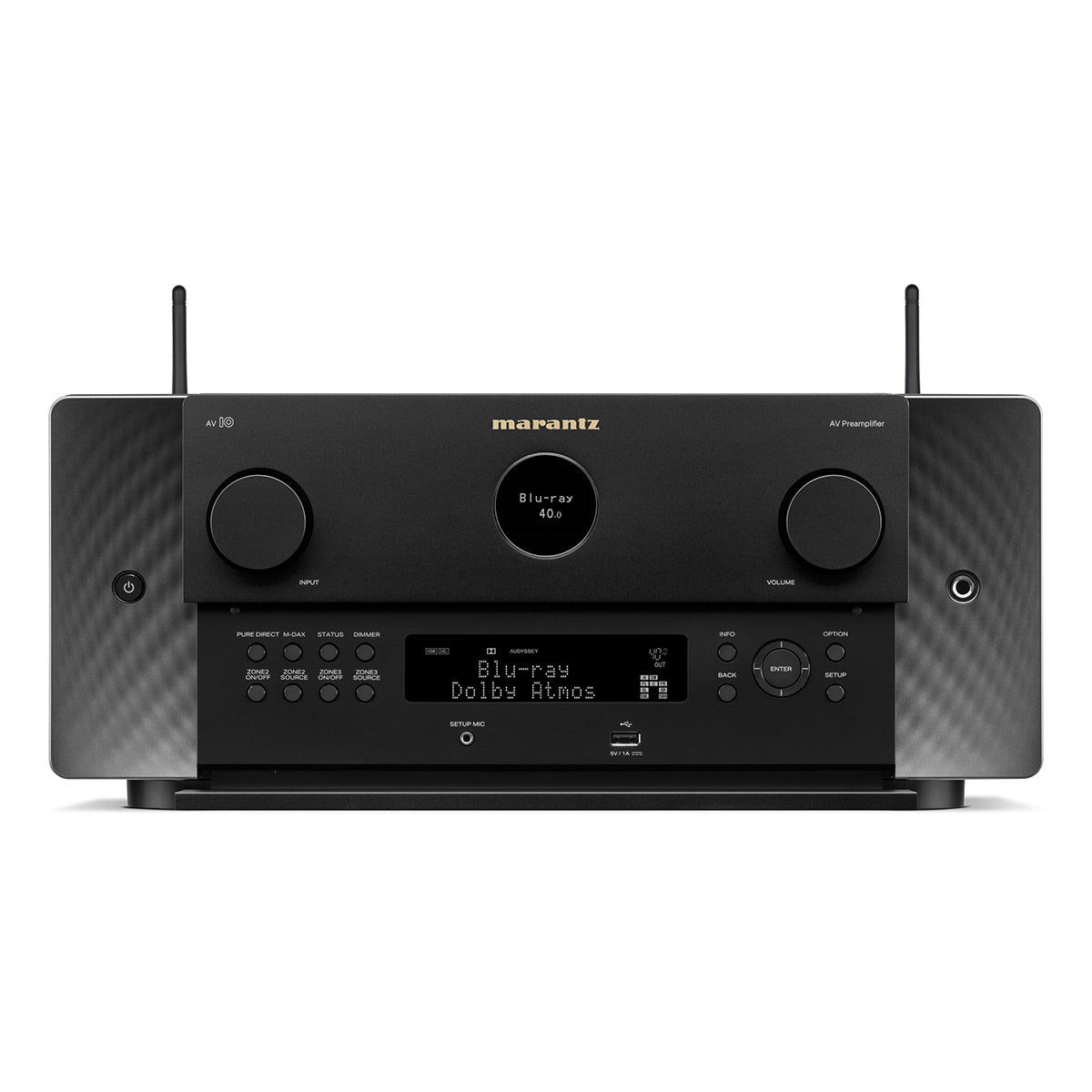 Marantz AV 10 Reference 15.4 Channel 8K Ultra HD Home Theater Pre-Amplifier/Processor with Dolby Atmos, DTS:X Pro, IMAX Enhanced and HEOS&reg; Built-in