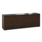 Salamander Chameleon Collection Zurich 347 Quad AV Cabinet (Horizontal Wood Pattern with Black Glass Top)