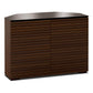 Salamander Chameleon Collection Zurich 323 Twin Corner AV Cabinet (Horizontal Wood Pattern with Black Glass Top)