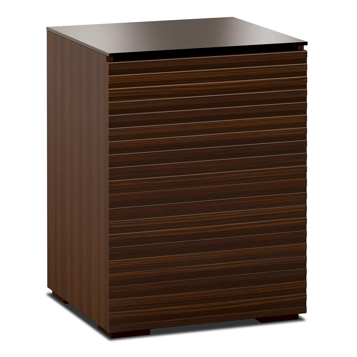 Salamander Chameleon Collection Zurich 317 Single AV Cabinet (Horizontal Wood Pattern with Black Glass Top)