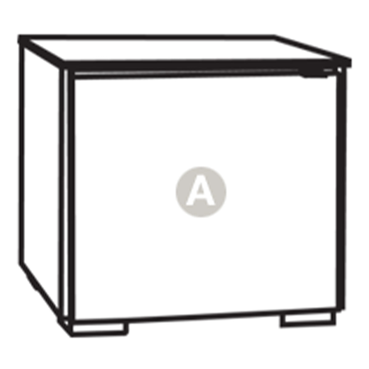 Salamander Chameleon Collection Zurich 217 SE Subwoofer Enclosure AV Cabinet (Horizontal Wood Pattern with Black Glass Top)