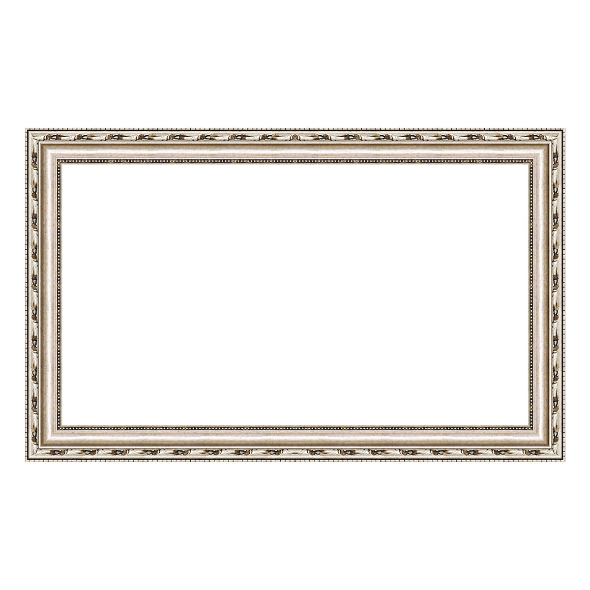 Deco TV Frames 55" Customizable Frame for Samsung The Frame TV 2021-2023 (Ornate Silver)