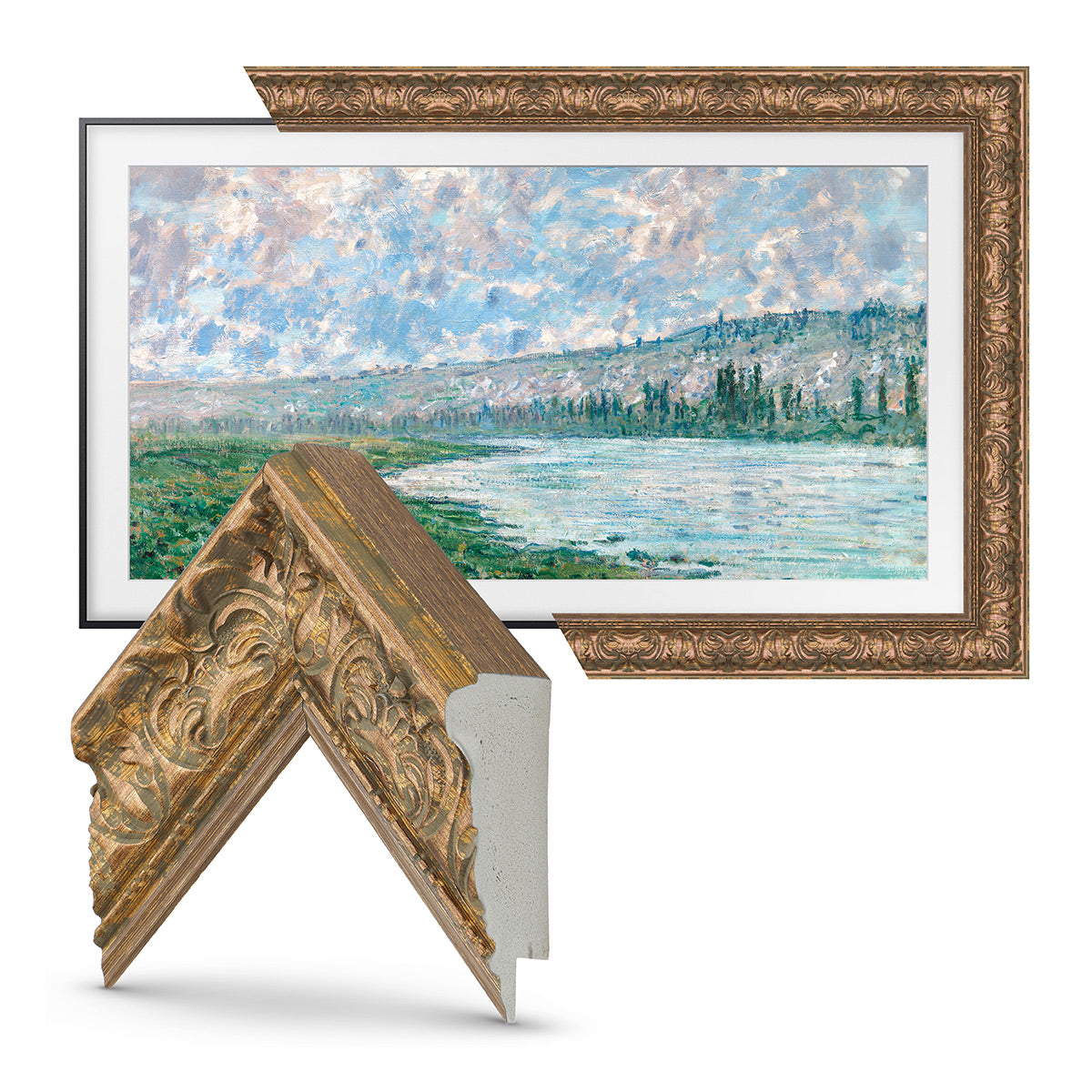 Deco TV Frames 55" Frame For Samsung The Frame TV 2021-2023 (Tuscan Copper)