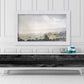 Deco TV Frames 43" Customizable Frame For Samsung The Frame TV 2021-2023 (Tuscan Gloss White)