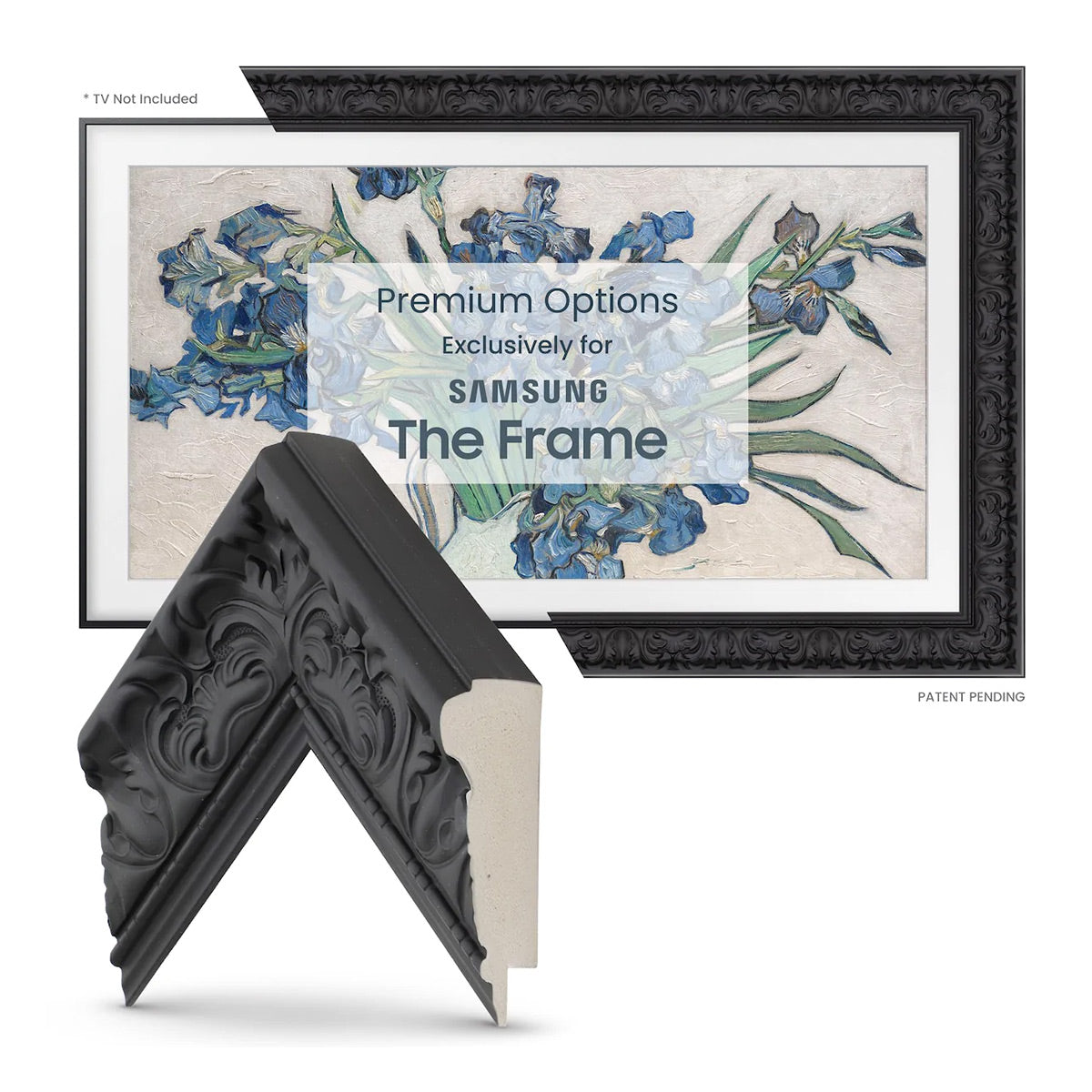 Deco TV Frames 55" Frame For Samsung The Frame TV 2021-2023 (Tuscan Matte Black)