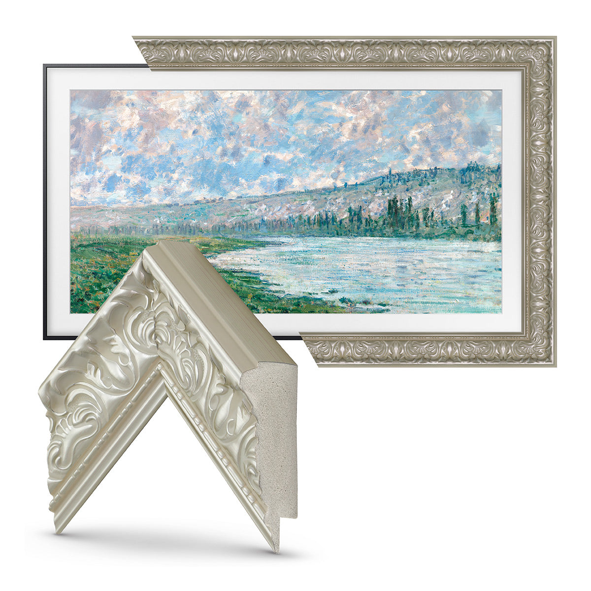 Deco TV Frames 65" Frame For Samsung The Frame TV 2021-2023 (Tuscan Pearl)