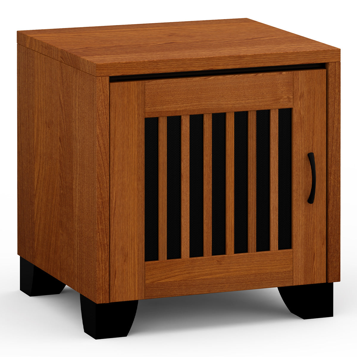 Salamander Chameleon Collection Sonoma 217 SE Subwoofer Enclosure AV Cabinet (American Cherry Vertical Pattern with Perforated Black Steel Inserts)