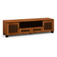 Salamander Chameleon Collection Sonoma 245 Quad Speaker Integrated Cabinet (American Cherry Vertical Pattern with Perforated Black Steel Inserts)