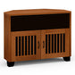 Salamander Chameleon Collection Sonoma 329 Twin Speaker Integrated Corner Cabinet (American Cherry Vertical Pattern with Perforated Black Steel Inserts)