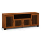 Salamander Chameleon Collection Sonoma 345 Quad Speaker Integrated Cabinet (American Cherry Vertical Pattern with Perforated Black Steel Inserts)