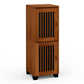 Salamander Chameleon Collection Sonoma 617 Single AV Cabinet (American Cherry Vertical Pattern with Perforated Black Steel Inserts)