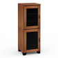 Salamander Chameleon Collection Elba 617 Single AV Cabinet (Wide Framed American Cherry Doors with Smoked Glass Inserts)