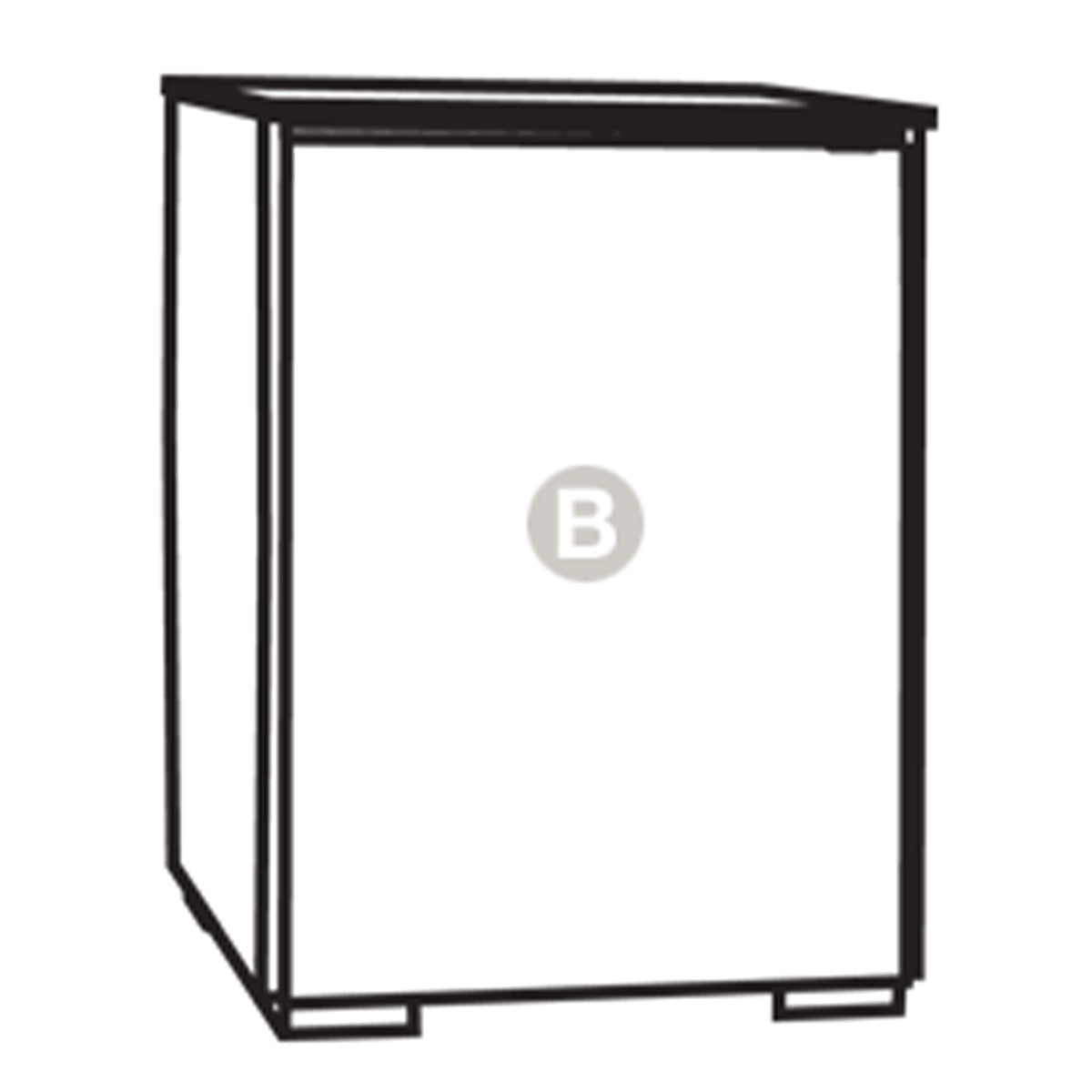 Salamander Chameleon Collection Berlin 317 RM Single Pro Audio Rack (Textured Wenge with Black Glass Top)