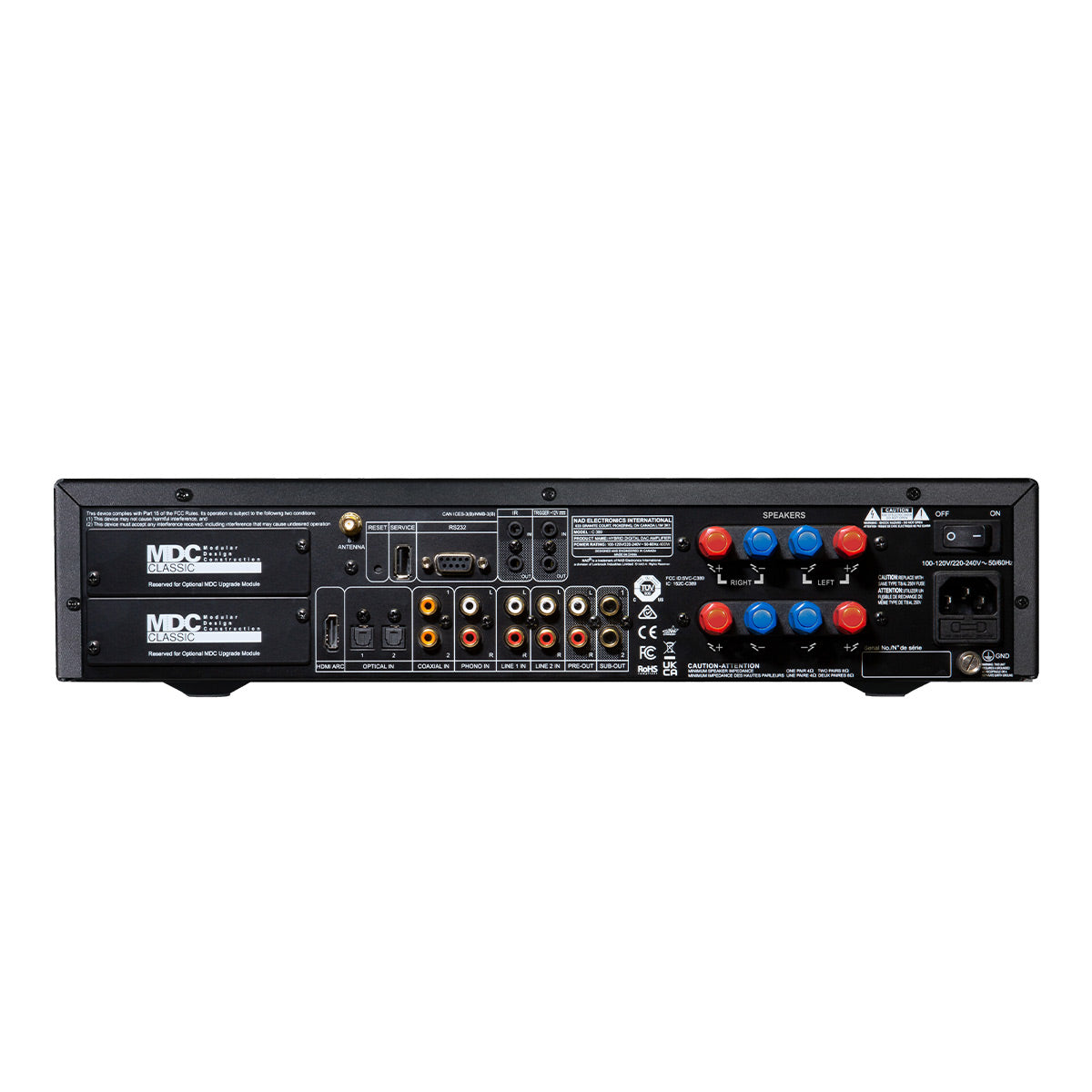 NAD Electronics C 389 HybridDigital DAC Amplifier with MDC2 BluOS Wireless Hi-Res Ecosystem Module