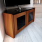 Salamander Chameleon Collection Corsica 221 Twin Corner AV Cabinet (Thick Cherry with Black Glass Top)