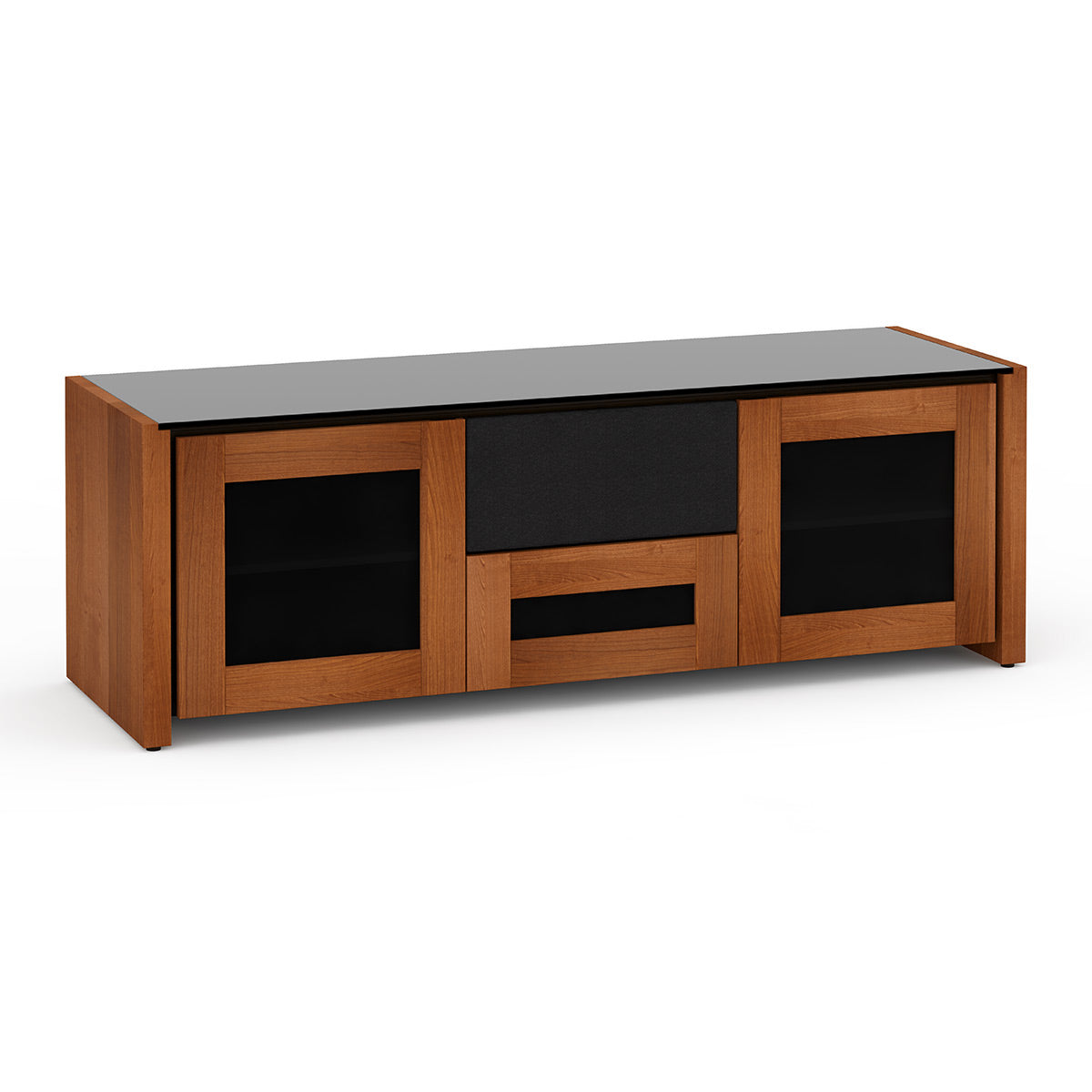 Salamander Chameleon Collection Corsica 236 Triple Speaker Integrated Cabinet (Thick Cherry with Black Glass Top)