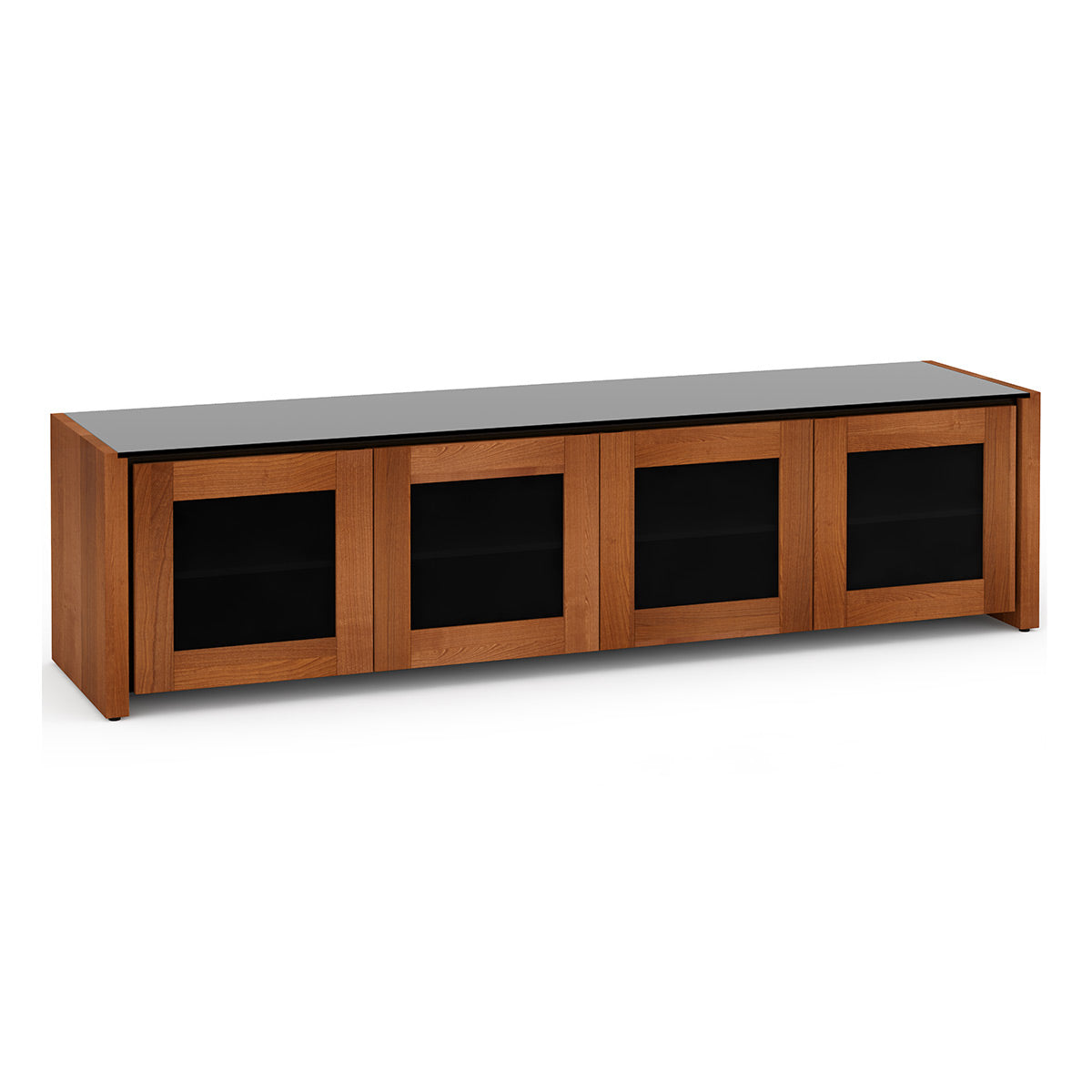 Salamander Chameleon Collection Corsica 247 Quad AV Cabinet (Thick Cherry with Black Glass Top)