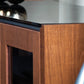 Salamander Chameleon Collection Corsica 329 Twin Speaker Integrated Corner Cabinet (Thick Cherry with Black Glass Top)