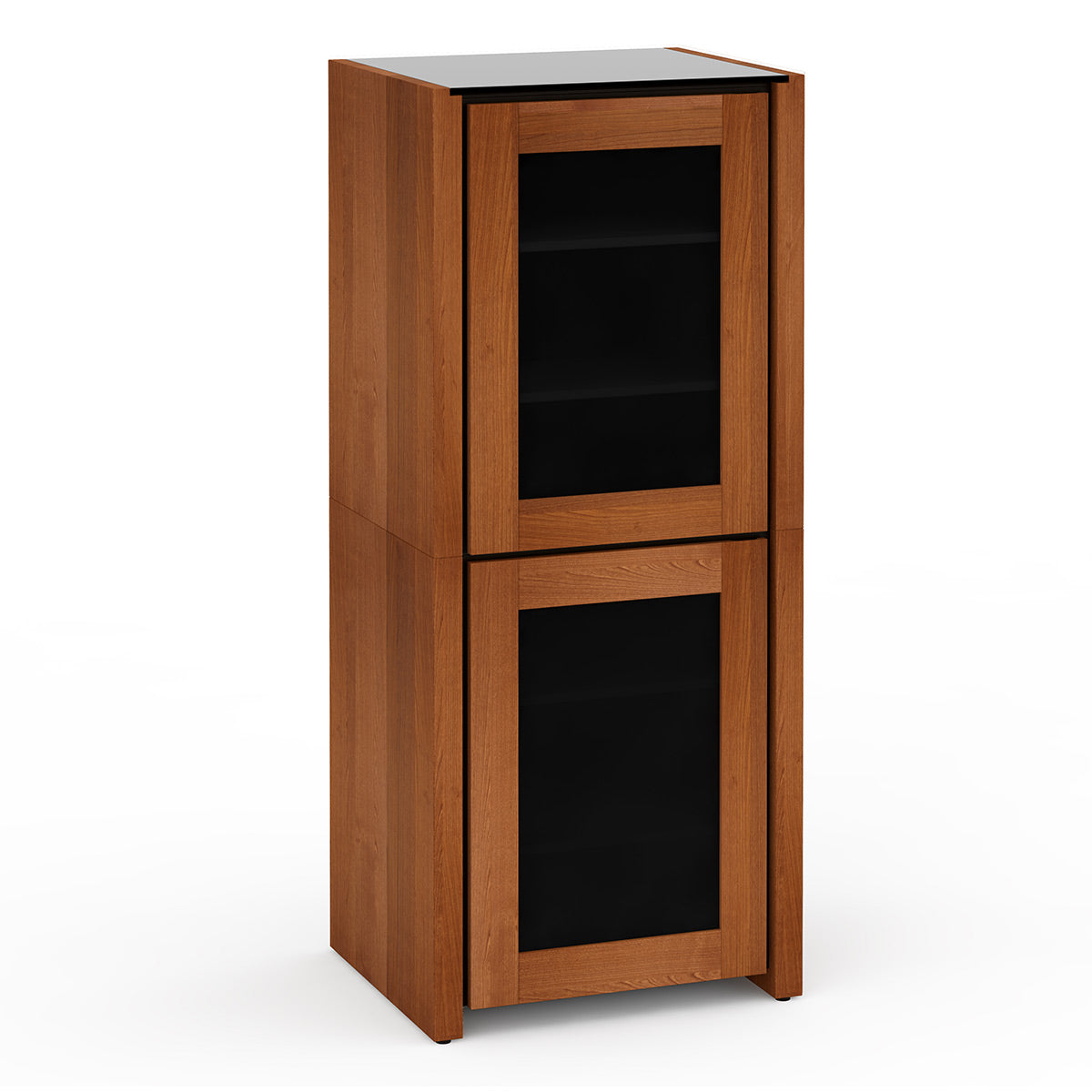 Salamander Chameleon Collection Corsica 617 Single AV Cabinet (Thick Cherry with Black Glass Top)
