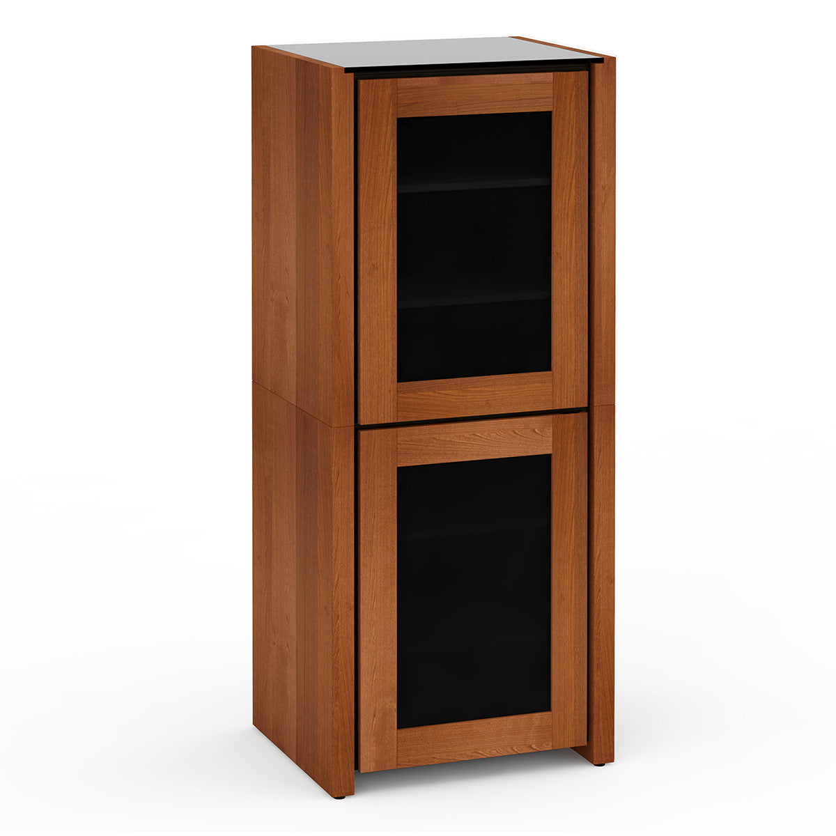 Salamander Chameleon Collection Corsica 617 RM Single Pro Audio Rack (Thick Cherry with Black Glass Top)