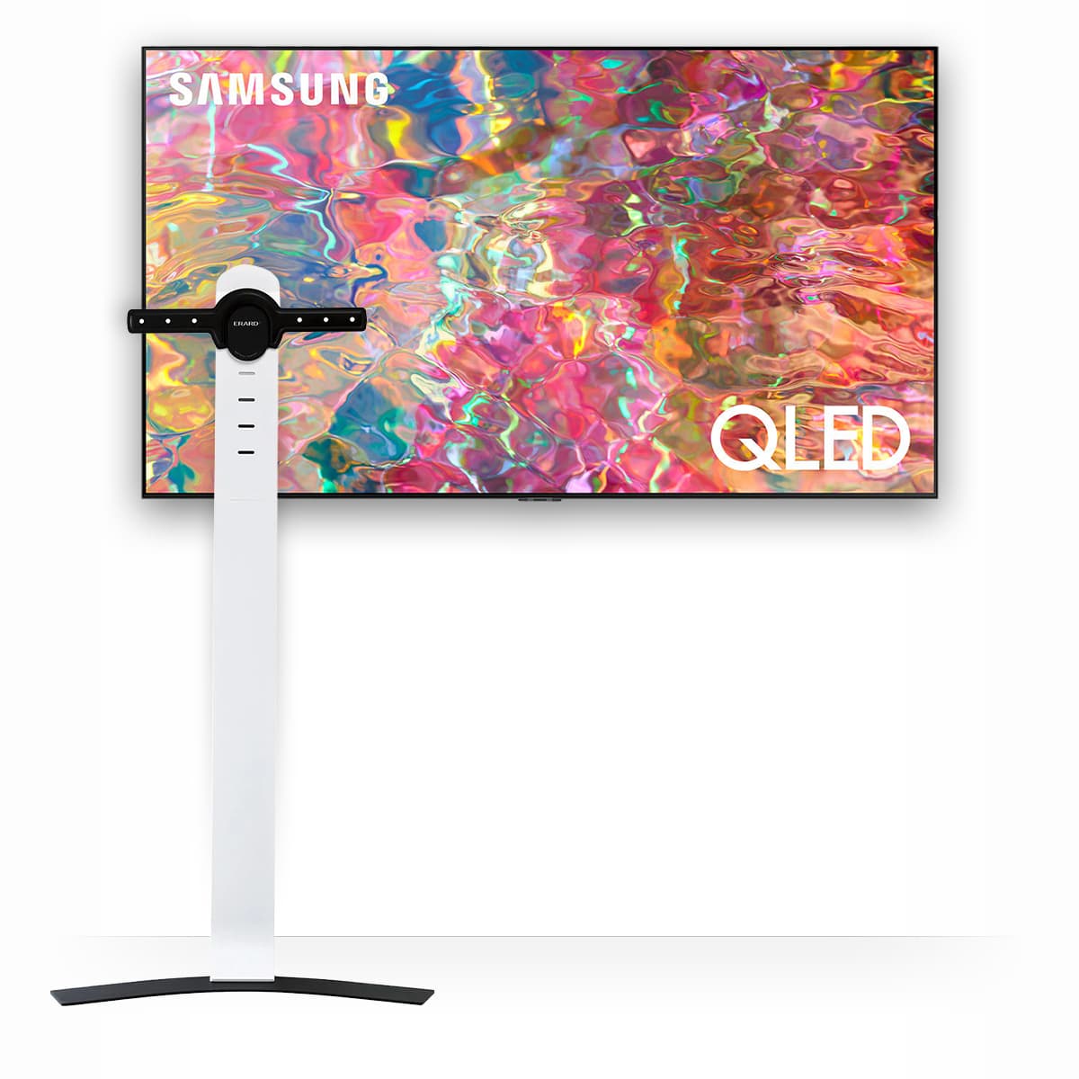 Samsung QN65Q80BA 65" QLED 4K Smart TV (2022) with Acadia Large Fixed Height Wall Stand for 30" - 65" TVs