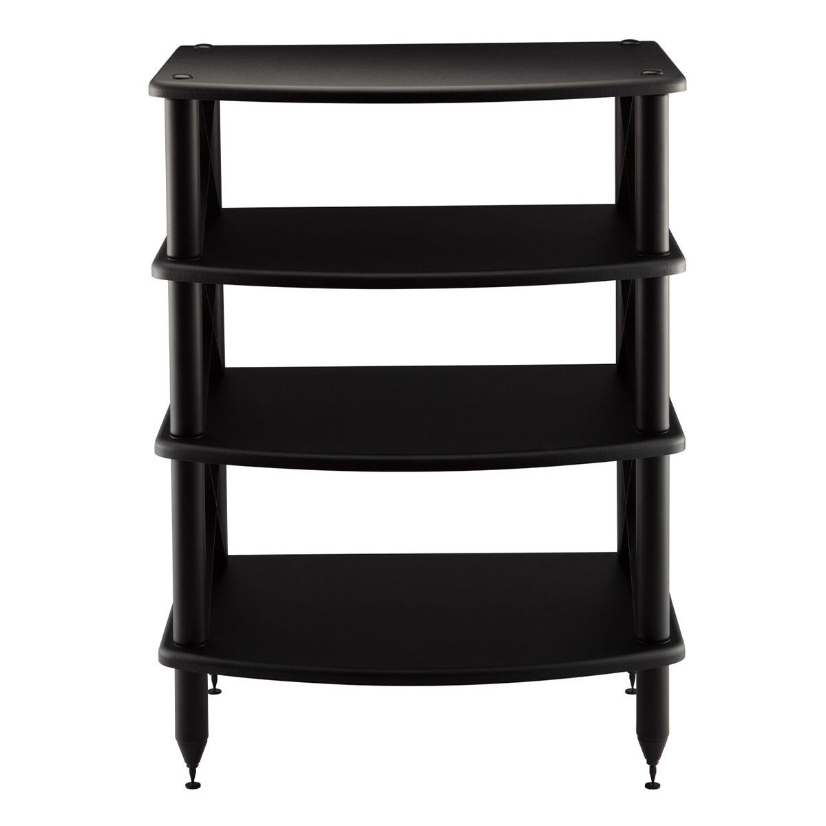 Pangea Audio Vulcan X-Brace Four Shelf Audio Rack (Black)
