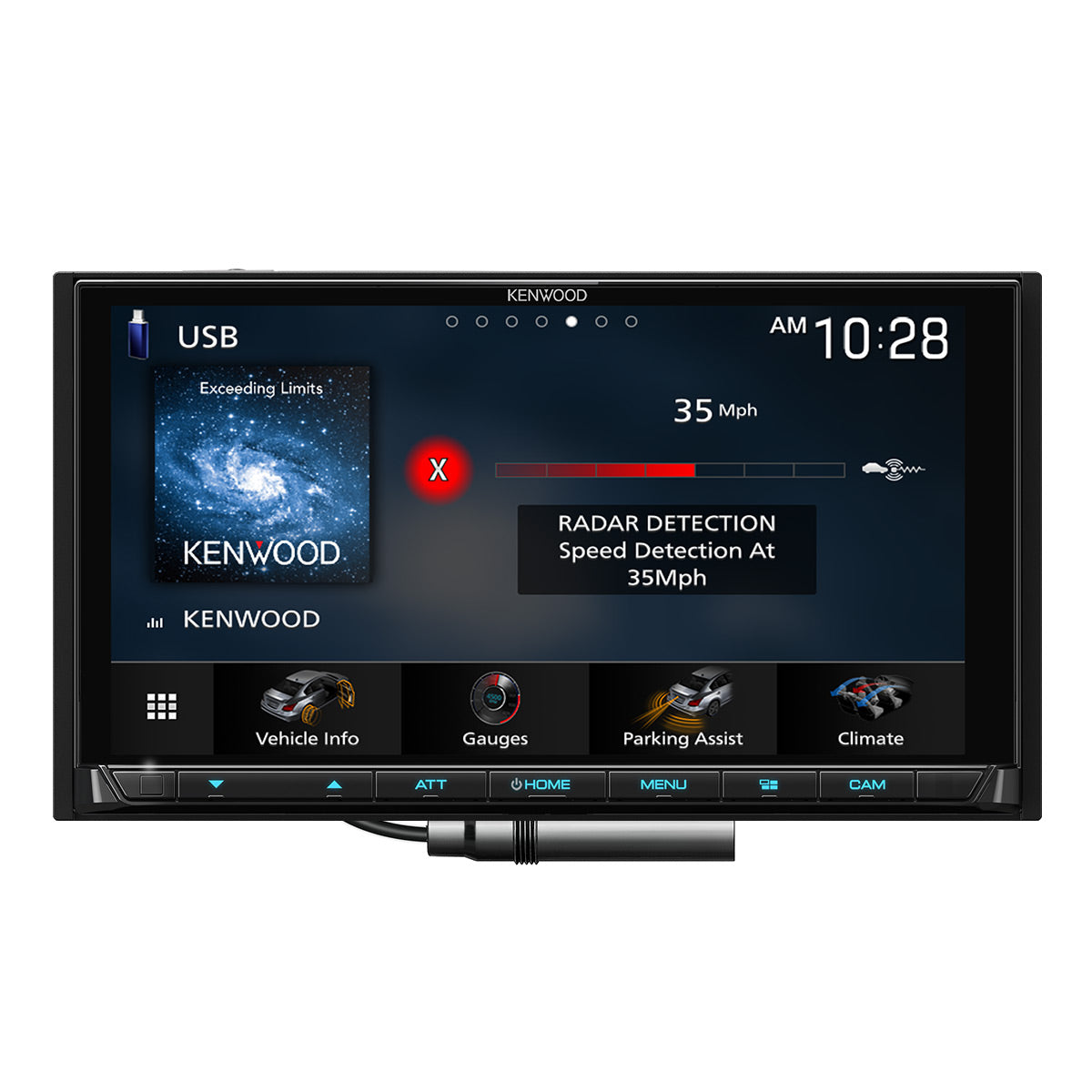Kenwood DMX958XR eXcelon 6.8" Digital Multimedia Bluetooth Touchscreen Receiver with Android Auto, Apple Car Play, & HD Radio