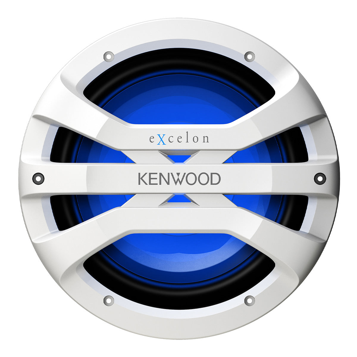 Kenwood XM1041BL eXcelon Motorsports 10" All-Weather Outdoor Subwoofer with Adjustable Lighting - Each (White)