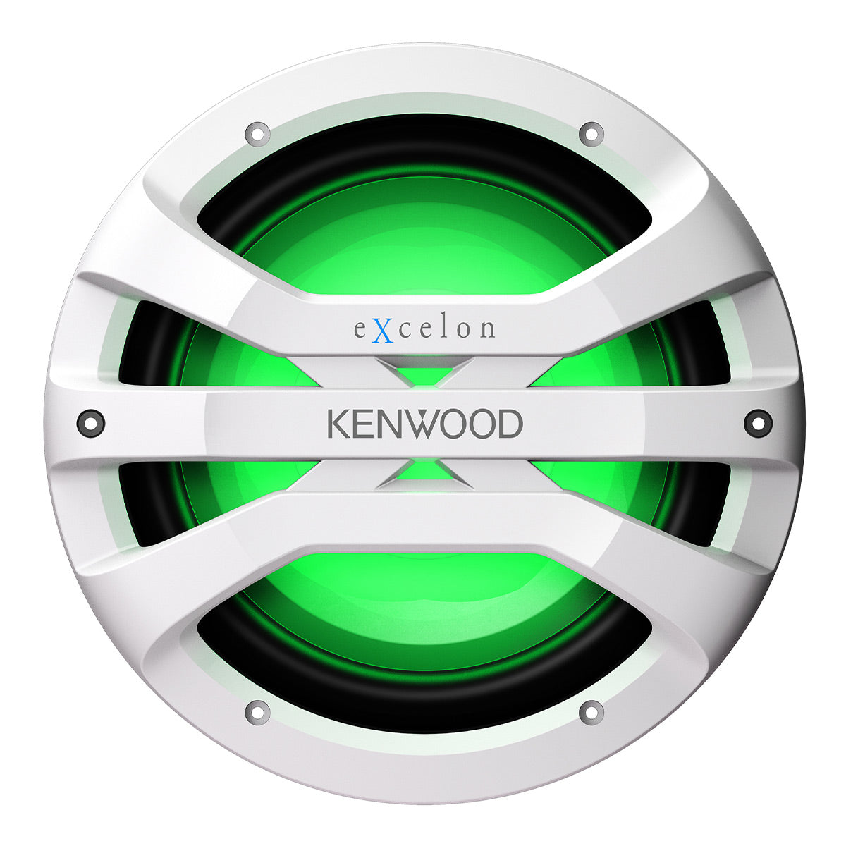 Kenwood XM1041BL eXcelon Motorsports 10" All-Weather Outdoor Subwoofer with Adjustable Lighting - Each (White)