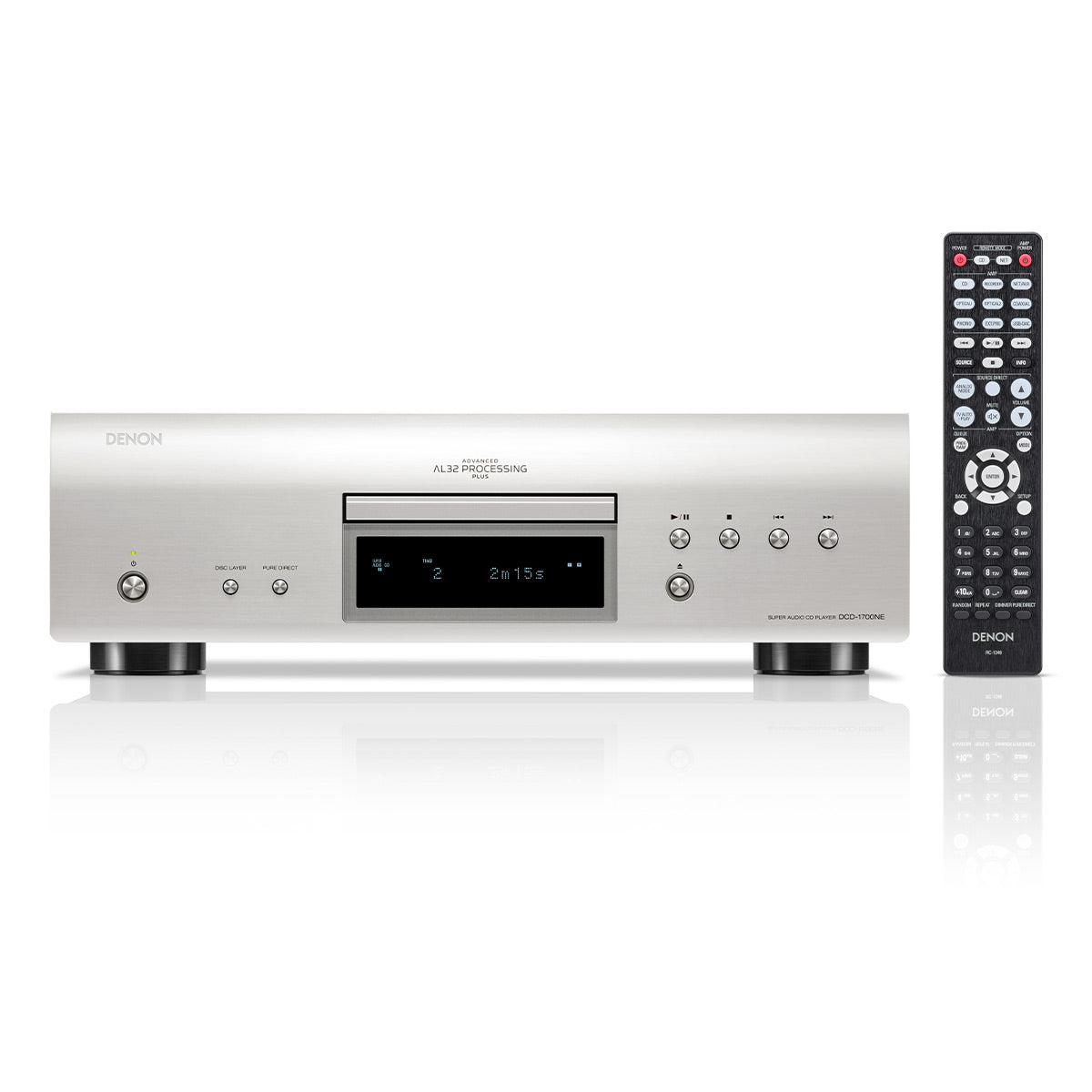Denon DCD-1700NE CD/SACD Player with Advanced AL32 Processing Plus (Silver)