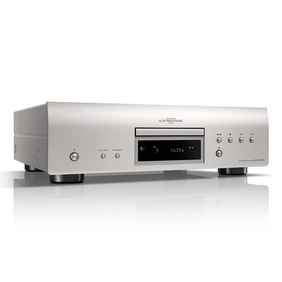 Denon DCD-1700NE CD/SACD Player with Advanced AL32 Processing Plus (Silver)